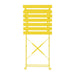 Bolero Perth Mellow Yellow Pavement Style Steel Folding Chairs (2 Pack) Bolero