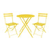 Bolero Perth Mellow Yellow Pavement Style Steel Folding Chairs (2 Pack) Bolero