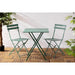 Bolero Perth Forest Green Pavement Style Steel Folding Chairs (2 Pack) Bolero