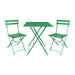 Bolero Perth Forest Green Pavement Style Steel Table Square 600mm Bolero