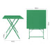 Bolero Perth Forest Green Pavement Style Steel Table Square 600mm Bolero