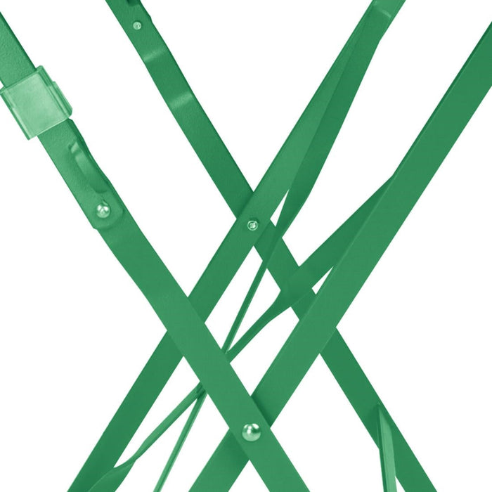 Bolero Perth Forest Green Pavement Style Steel Table Round 600mm Bolero