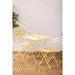 Bolero Perth Mellow Yellow Pavement Style Steel Table Square 600mm Bolero
