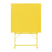 Bolero Perth Mellow Yellow Pavement Style Steel Table Square 600mm Bolero