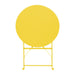 Bolero Perth Mellow Yellow Pavement Style Steel Table Round 600mm Bolero