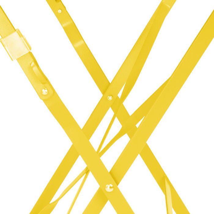 Bolero Perth Mellow Yellow Pavement Style Steel Table Round 600mm Bolero