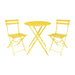 Bolero Perth Mellow Yellow Pavement Style Steel Table Round 600mm Bolero