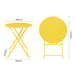 Bolero Perth Mellow Yellow Pavement Style Steel Table Round 600mm Bolero