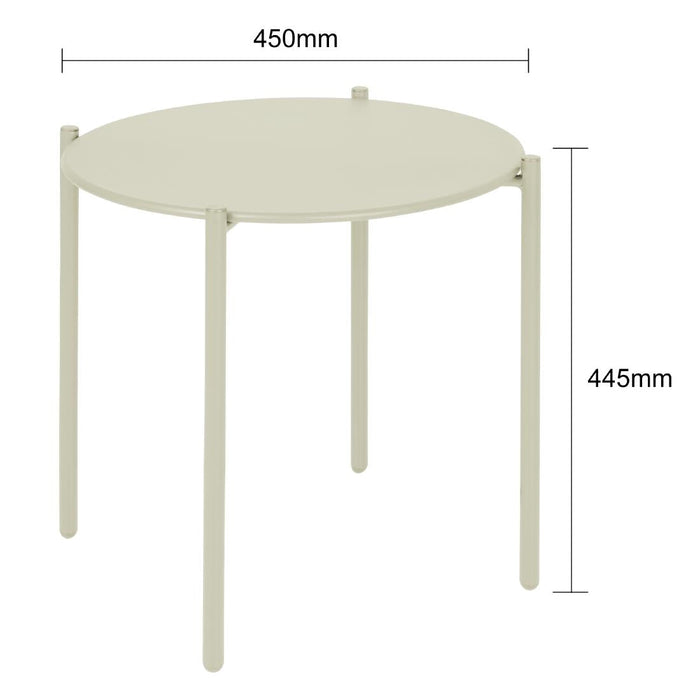 Bolero Perth Round Low Coffee Table Light Grey 450mm Bolero
