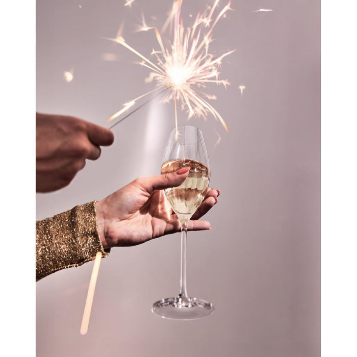 Cristal d'Arques Swirly Flute Glasses 240ml (8 Pack) Cristal d'Arques