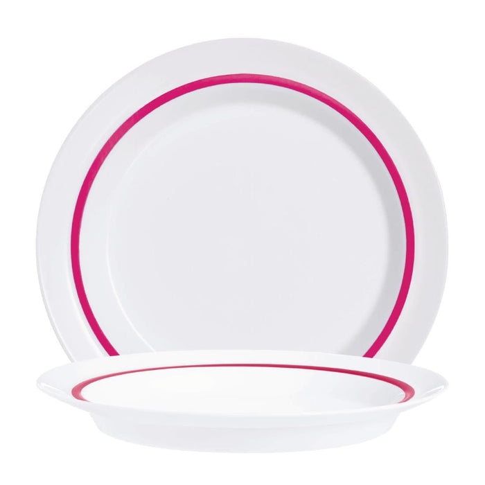 Arcoroc Autonomy Red Plates 230mm (12 Pack) Arcoroc