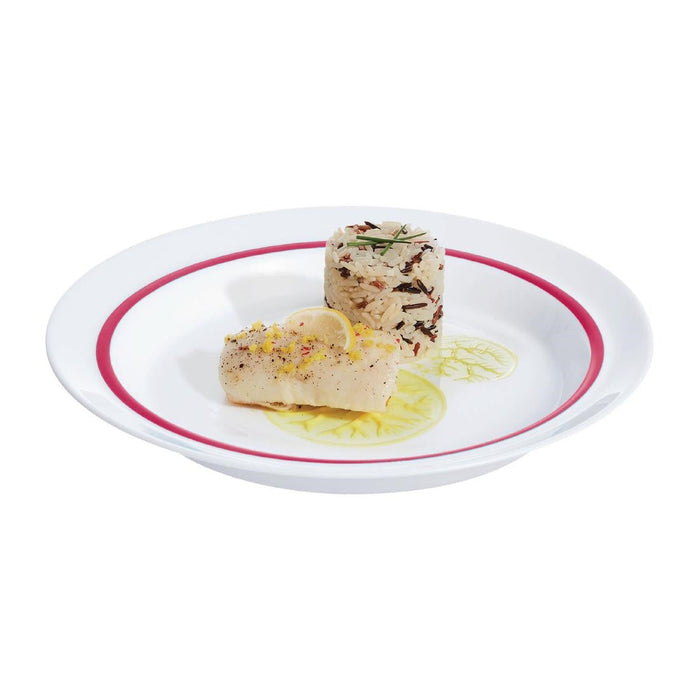 Arcoroc Autonomy Red Plates 230mm (12 Pack) Arcoroc
