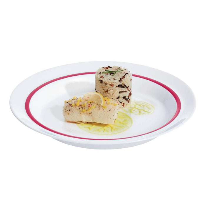 Arcoroc Autonomy Red Plates 190mm (12 Pack) Arcoroc