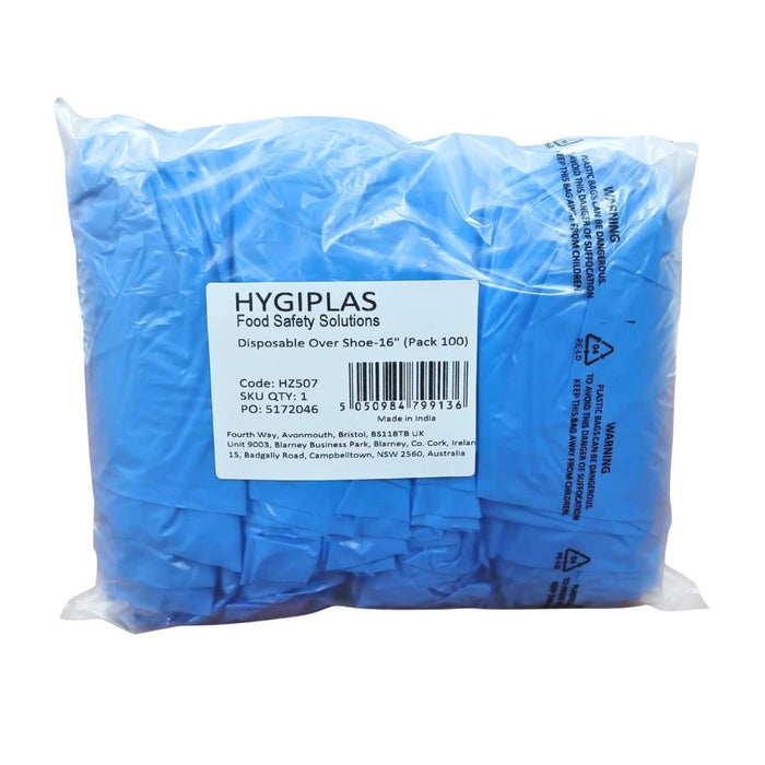 Hygiplas Disposable Overshoe Covers - 16" (100 Pack) Hygiplas