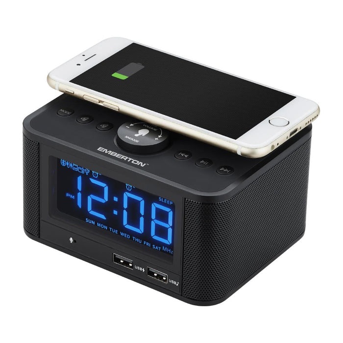 Emberton Bodmin Multi-Function Alarm Clock with Wireless Charging & Speaker Emberton