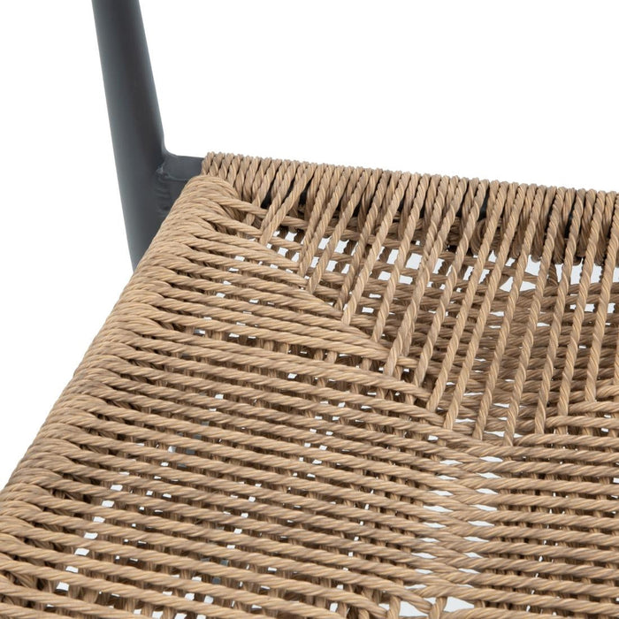 Bolero Eden PE Twist Rattan Outdoor Arm Chair Natural (4 Pack) Bolero