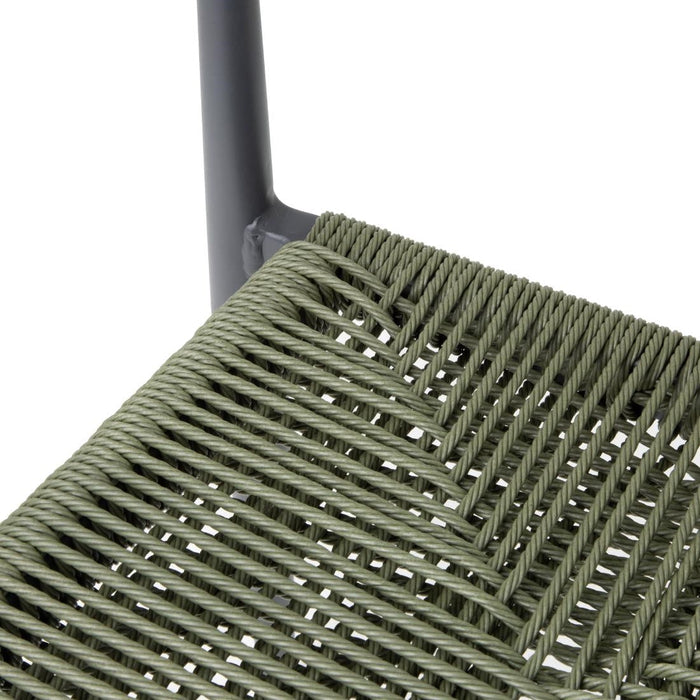 Bolero Eden PE Twist Rattan Outdoor Arm Chair Green (4 Pack) Bolero