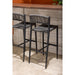 Bolero Eden PE Twist Rattan Outdoor Bar Stool Charcoal (2 Pack) Bolero