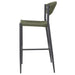 Bolero Eden PE Twist Rattan Outdoor Bar Stool Green (2 Pack) Bolero