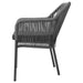 Bolero Bay PE Twist Rattan Outdoor Armchair Charcoal (2 Pack) Bolero