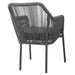 Bolero Bay PE Twist Rattan Outdoor Armchair Charcoal (2 Pack) Bolero
