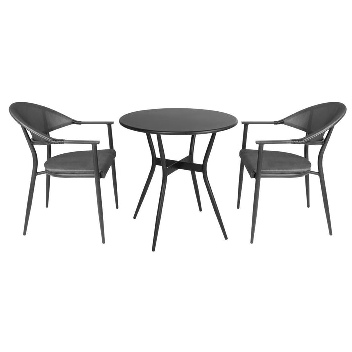 Bolero Santiago Outdoor Armchairs Black (4 Pack) Bolero