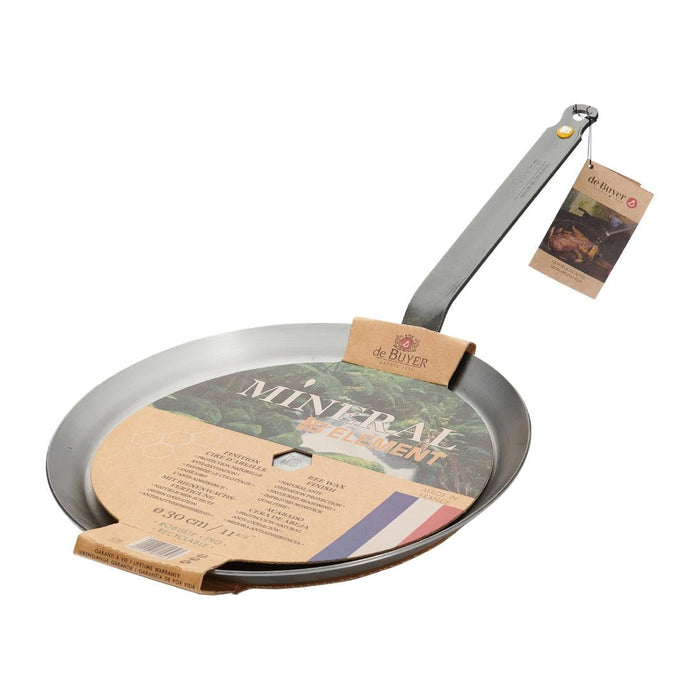 De Buyer Mineral B Steel Round Pancake Pan 30cm De Buyer