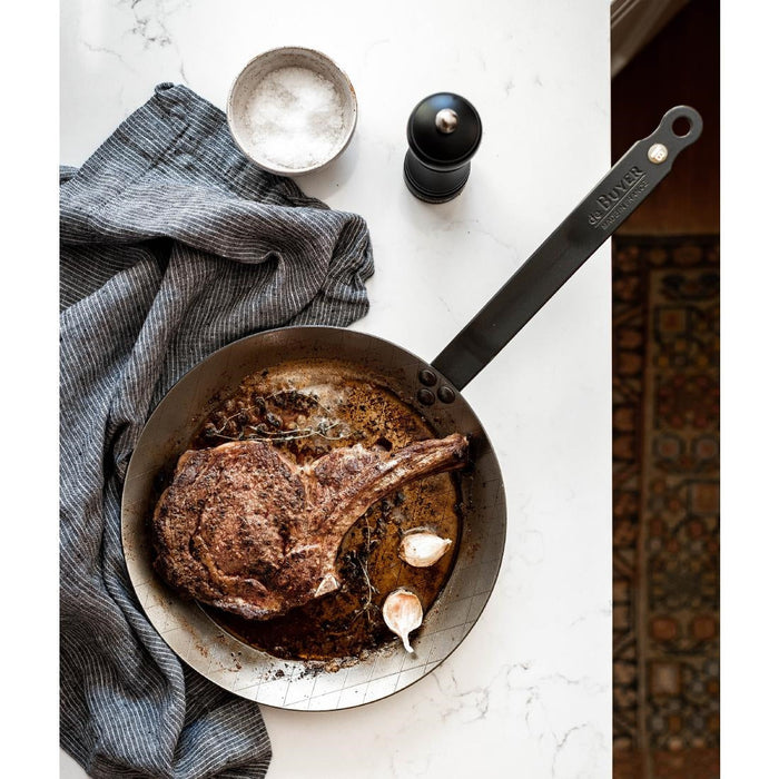 De Buyer Mineral B Steel Steak Frypan 24cm De Buyer