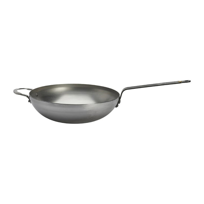 De Buyer Mineral B Rounded Wok with Handle 32cm De Buyer