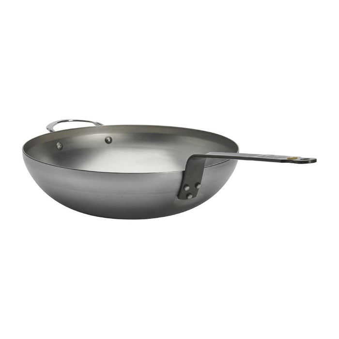 De Buyer Mineral B Rounded Wok with Handle 32cm De Buyer