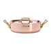De Buyer Inocuivre Copper Saute Pan with Lid & Brass Handles 20cm De Buyer