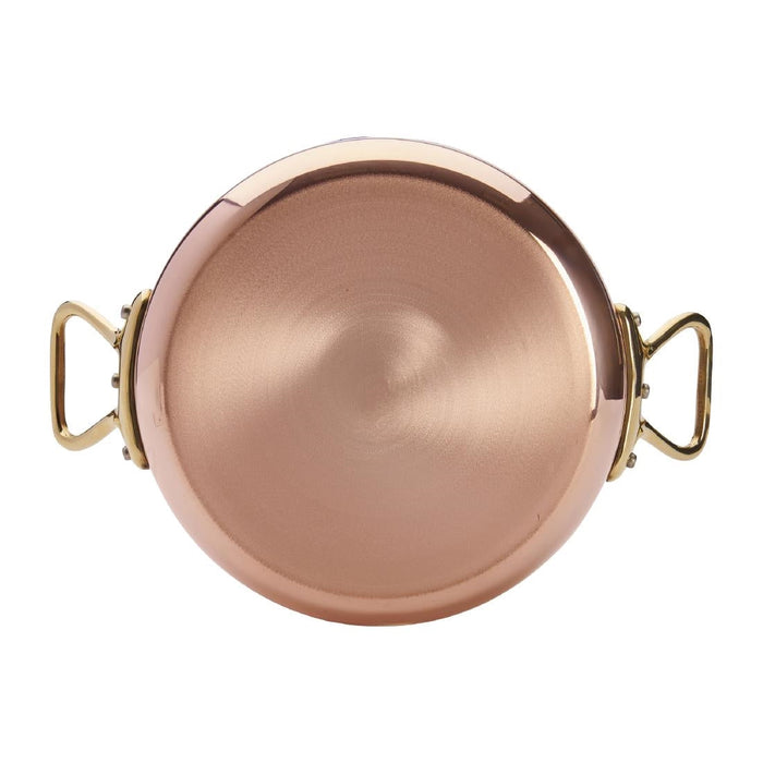 De Buyer Inocuivre Copper Saute Pan with Lid & Brass Handles 20cm De Buyer