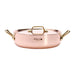 De Buyer Inocuivre Copper Saute Pan with Lid & Brass Handles 24cm De Buyer