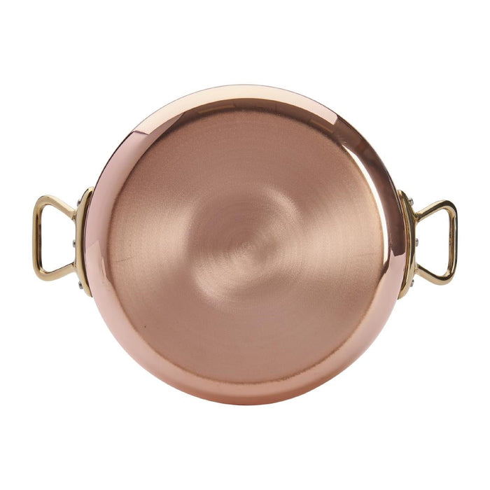 De Buyer Inocuivre Copper Saute Pan with Lid & Brass Handles 24cm De Buyer
