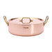 De Buyer Inocuivre Copper Saute Pan with Lid & Brass Handles 28cm De Buyer