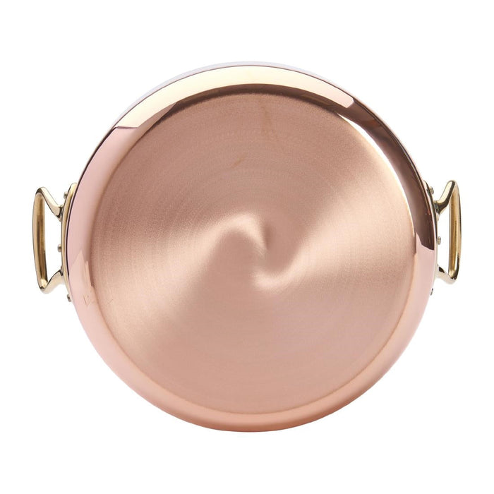 De Buyer Inocuivre Copper Saute Pan with Lid & Brass Handles 28cm De Buyer