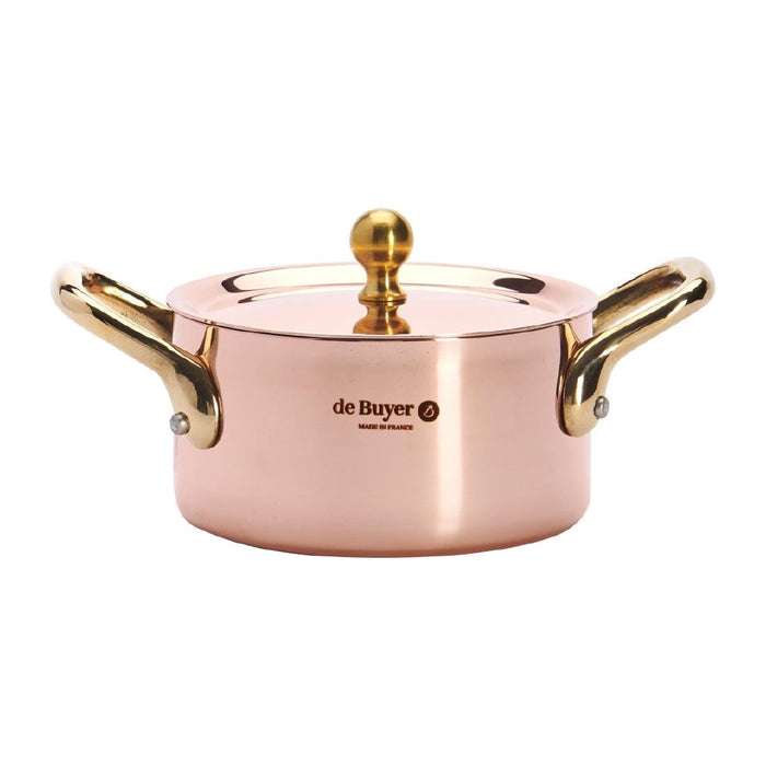 De Buyer Inocuivre Mini Saucepan with Brass Handles 10cm De Buyer