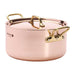 De Buyer Inocuivre Round Stewpan with Lid Brass 20cm De Buyer