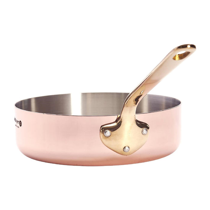 De Buyer Inocuivre Copper Saute Pan with Brass Handle 20cm De Buyer