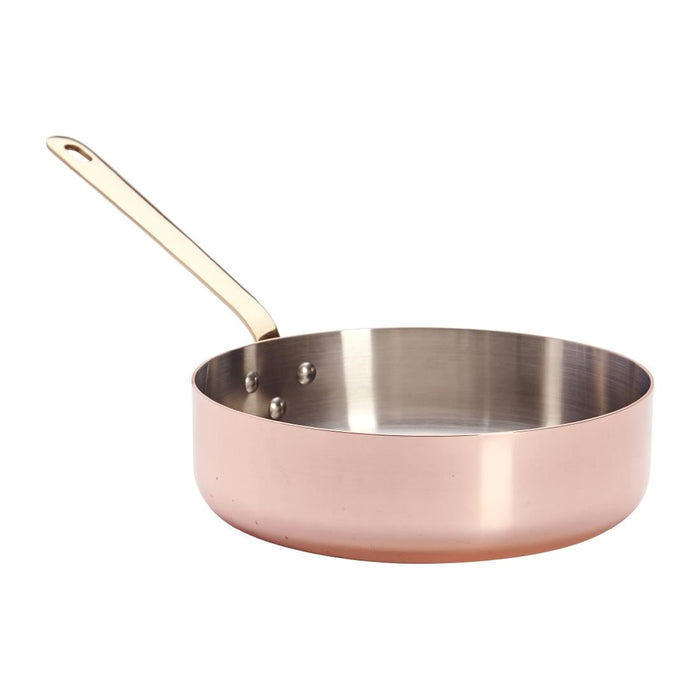 De Buyer Inocuivre Copper Saute Pan with Brass Handle 24cm De Buyer