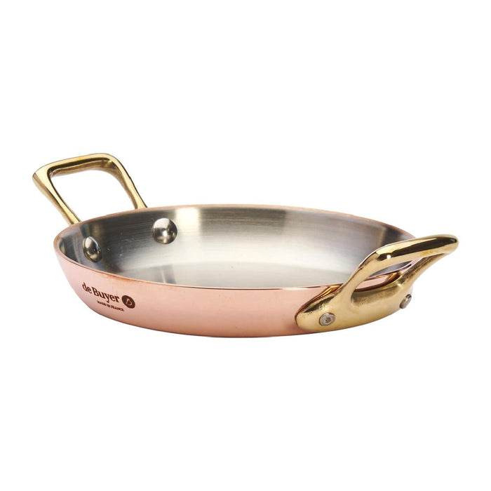 De Buyer Inocuivre Round Dish with Brass Handles 12cm De Buyer