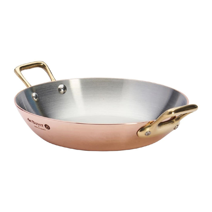 De Buyer Inocuivre Round Dish with Brass Handles 16cm De Buyer