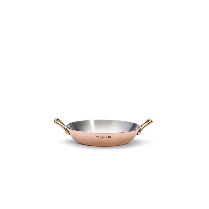 De Buyer Inocuivre Round Dish with Brass Handles 16cm De Buyer
