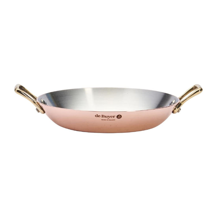 De Buyer Inocuivre Round Dish with Brass Handles 20cm De Buyer