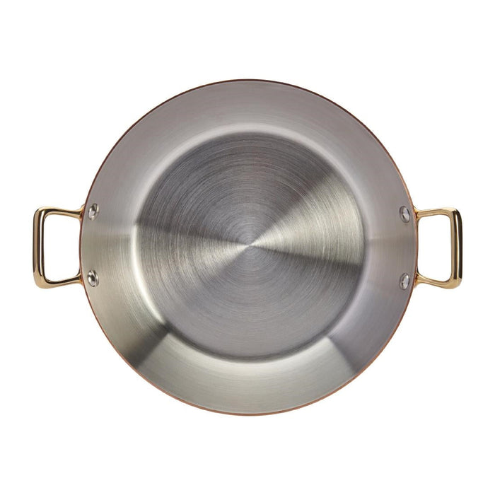 De Buyer Inocuivre Round Dish with Brass Handles 24cm De Buyer