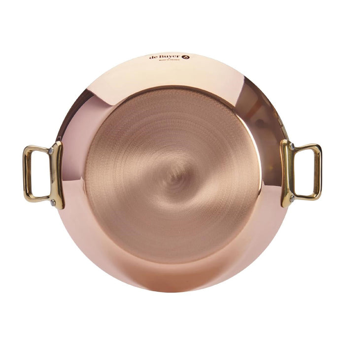 De Buyer Inocuivre Round Dish with Brass Handles 24cm De Buyer