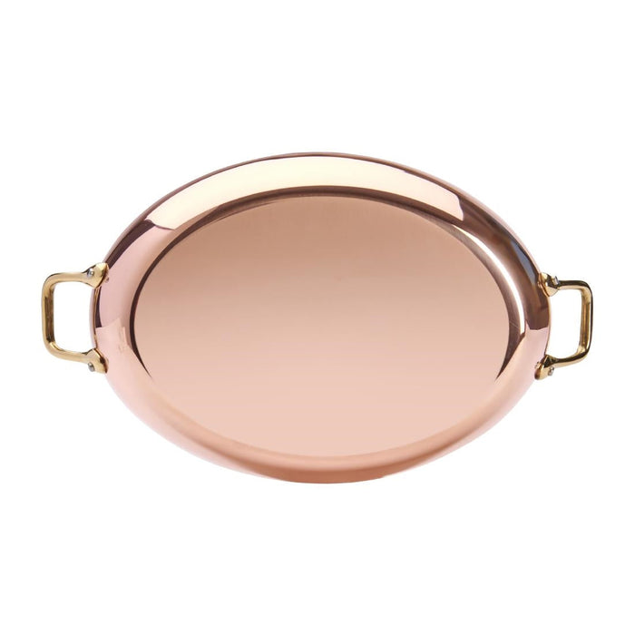 De Buyer Inocuivre Oval Dish with Brass Handles 32cm De Buyer