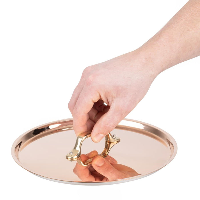 De Buyer Inocuivre Lid with Brass Handle 24cm De Buyer