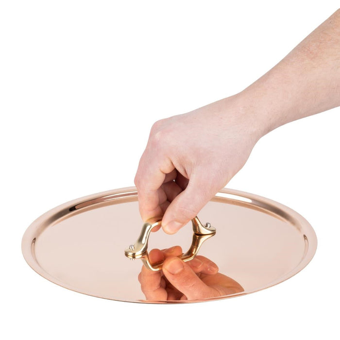 De Buyer Inocuivre Lid with Brass Handle 28cm De Buyer