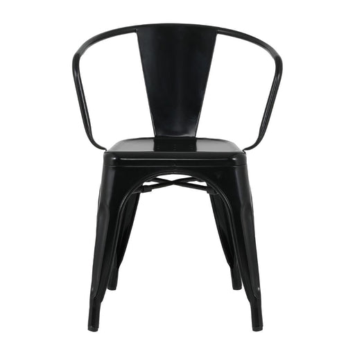 Bolero Bistro Curve Armchairs Black (4 Pack) Bolero